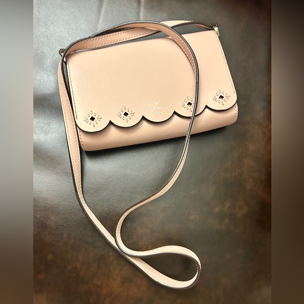 Vintage Kate Spade Magnolia Street Eyelet Blush Crossbody Bag